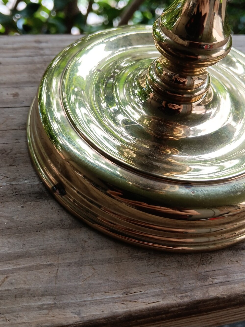 Vintage 6inch Solid Brass USA Candle Holder - Picture 3 of 4
